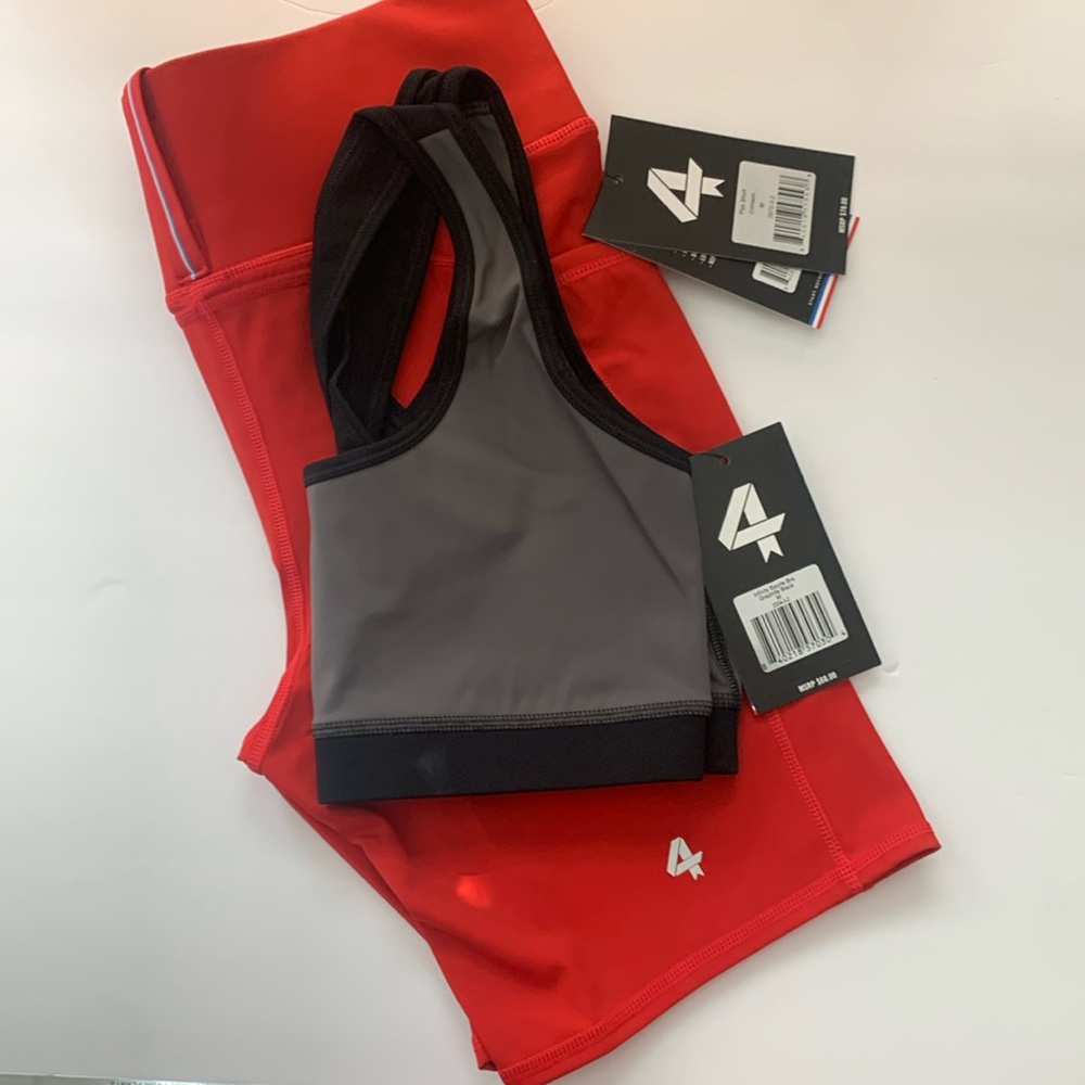 NWT Fourlaps size medium bundle bike shirt and sports bra